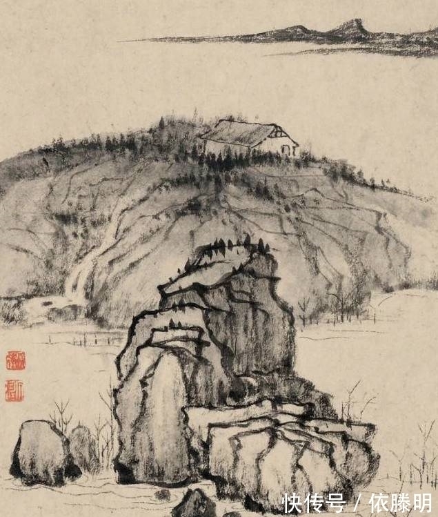 花鸟画@石涛,八大感时花溅泪,恨别鸟惊心的悲怆之情只能通过笔画于纸上