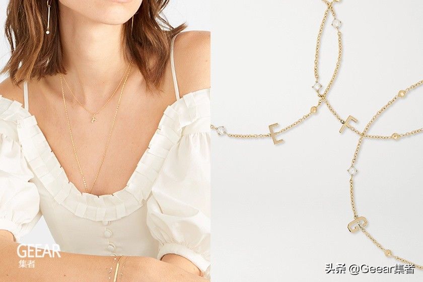 str典雅的字母项链、首饰，为造型带来低调质感美