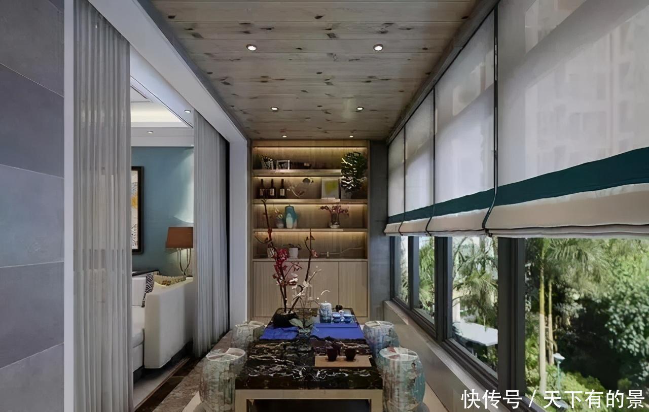 书房|新邻居把阳台这样装，真是太实用了，整个小区都纷纷来效仿！