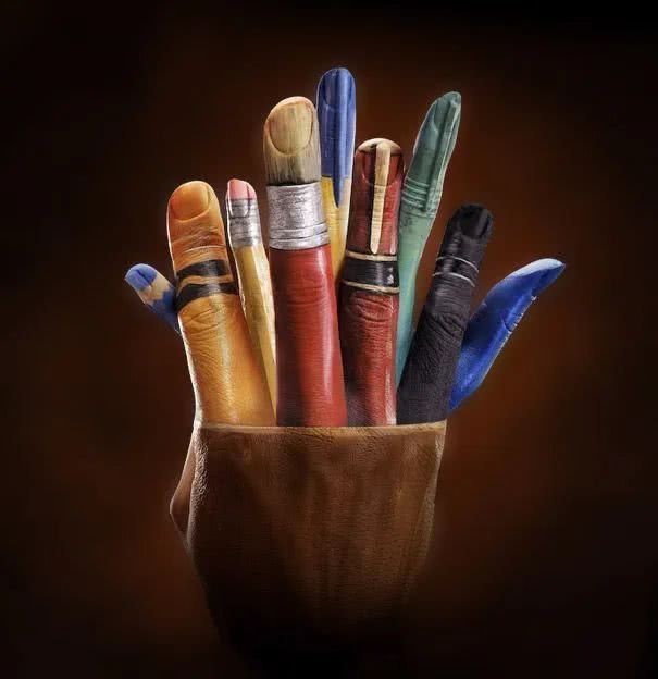 绘画|超有创意的手指彩绘,比人体彩绘都精彩,差点被这些手指欺骗