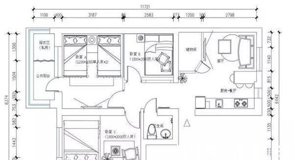 吧台|一家5口挤住68㎡小户型,设计师硬改成3室1厅,没想到还很宽敞!