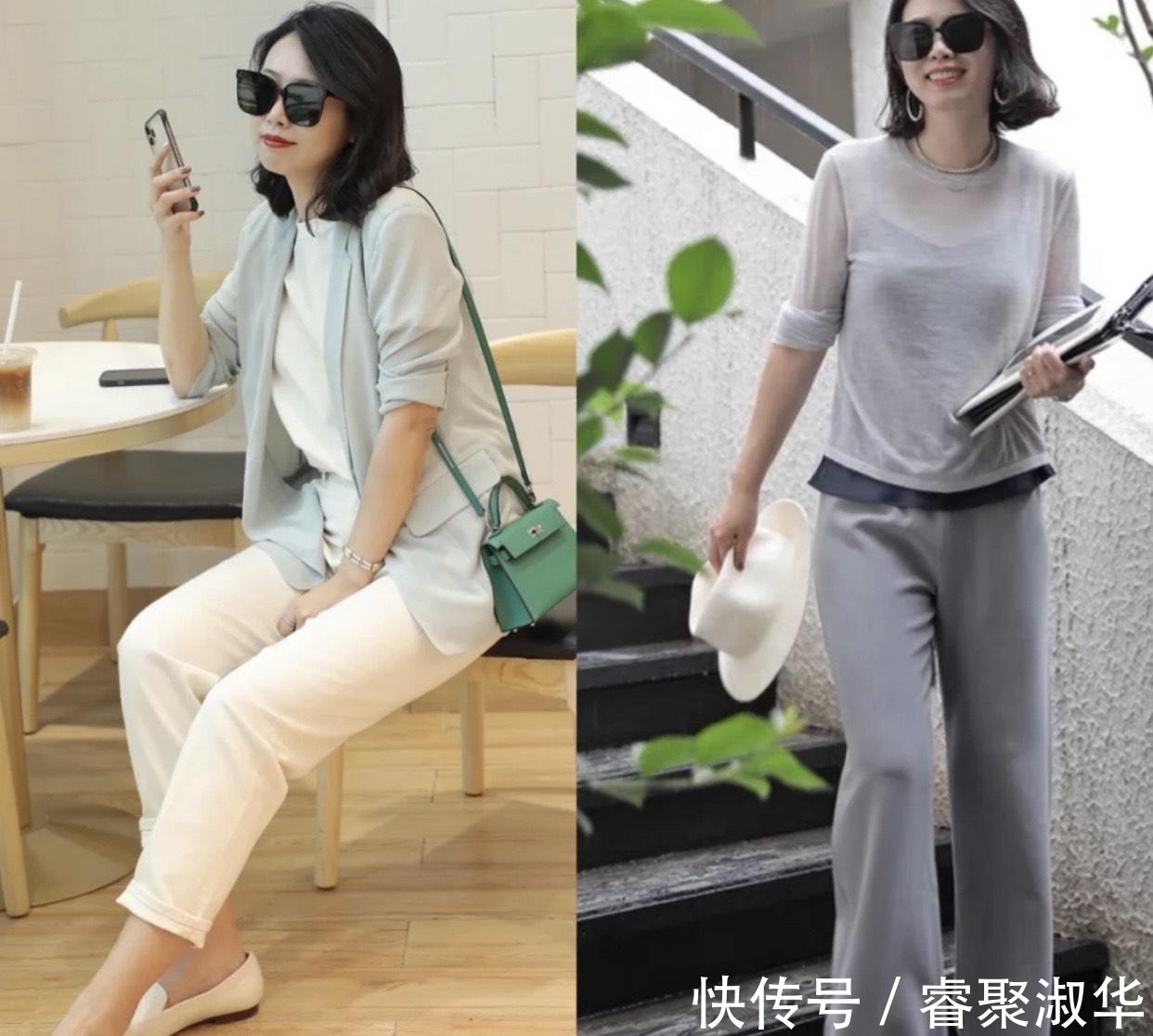 夏日|中年女性这样穿挺好看的，简约大方的夏日穿搭示范，温柔优雅