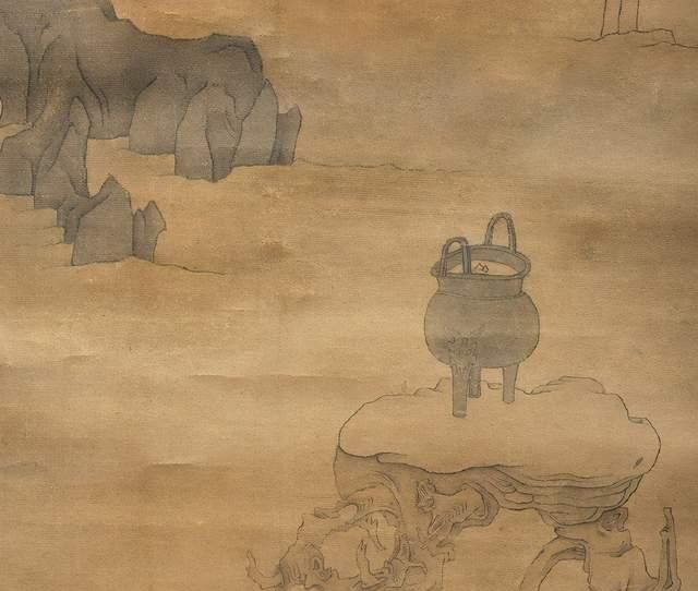 年前|这幅650年前的古画,男人看书喝肉汤,2个女人帮助一起炖肉