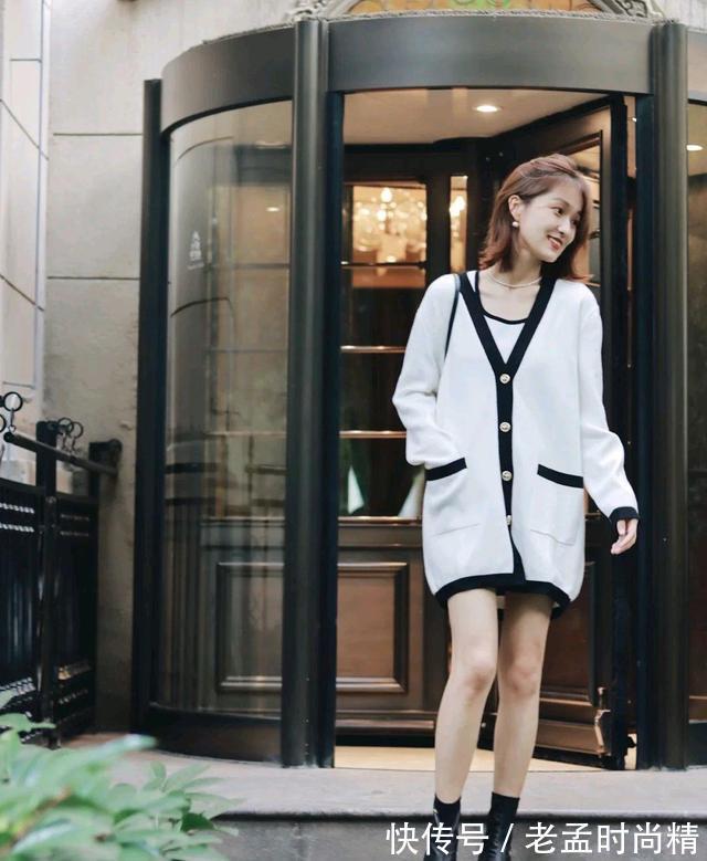 穿搭|长款针织开衫的穿搭方法