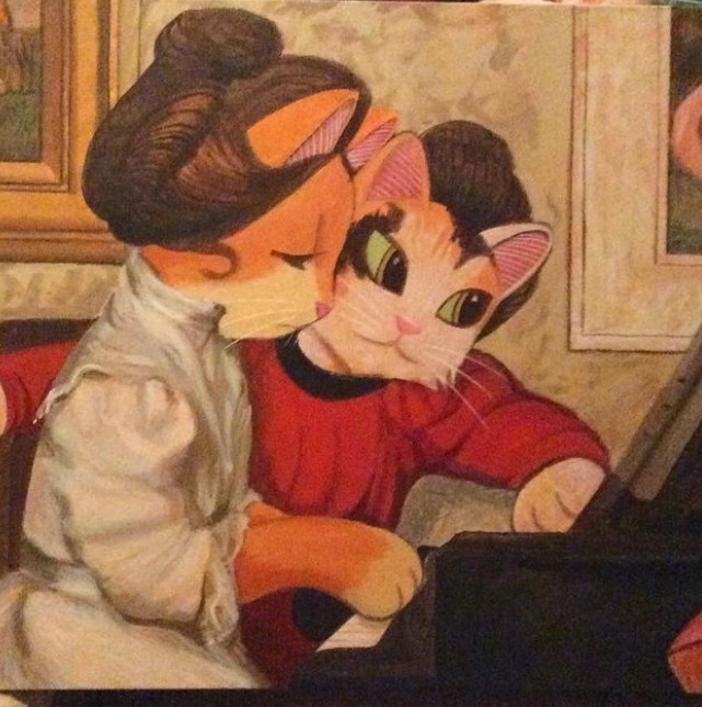 猫咪#艺术家笔下的猫咪“入侵”世界名画,萌到让人尖叫!