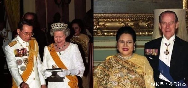 整容|25年前英女王出访泰国,诗丽吉满身珠翠好耀眼,整容脸还是输了