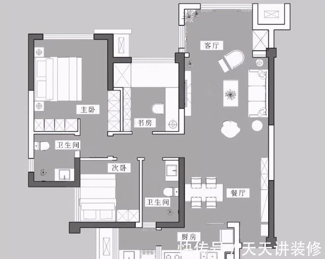 铁艺|102平现代工业风格装修,给装修做减法,漂亮又大方的设计!