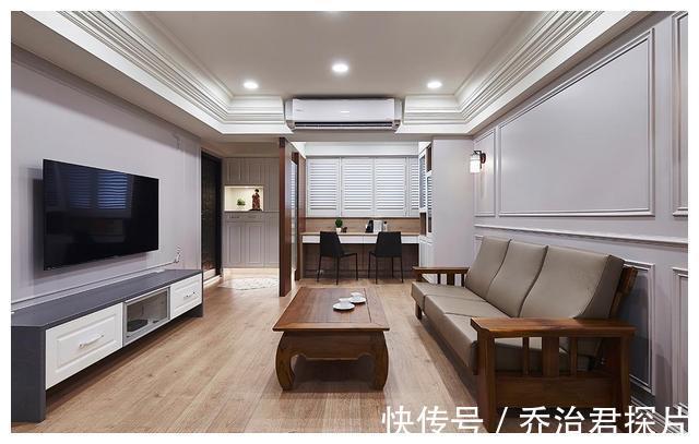 墙面|这是我见过最简洁大方的美式风，132㎡老屋翻新，打造典雅退休生活