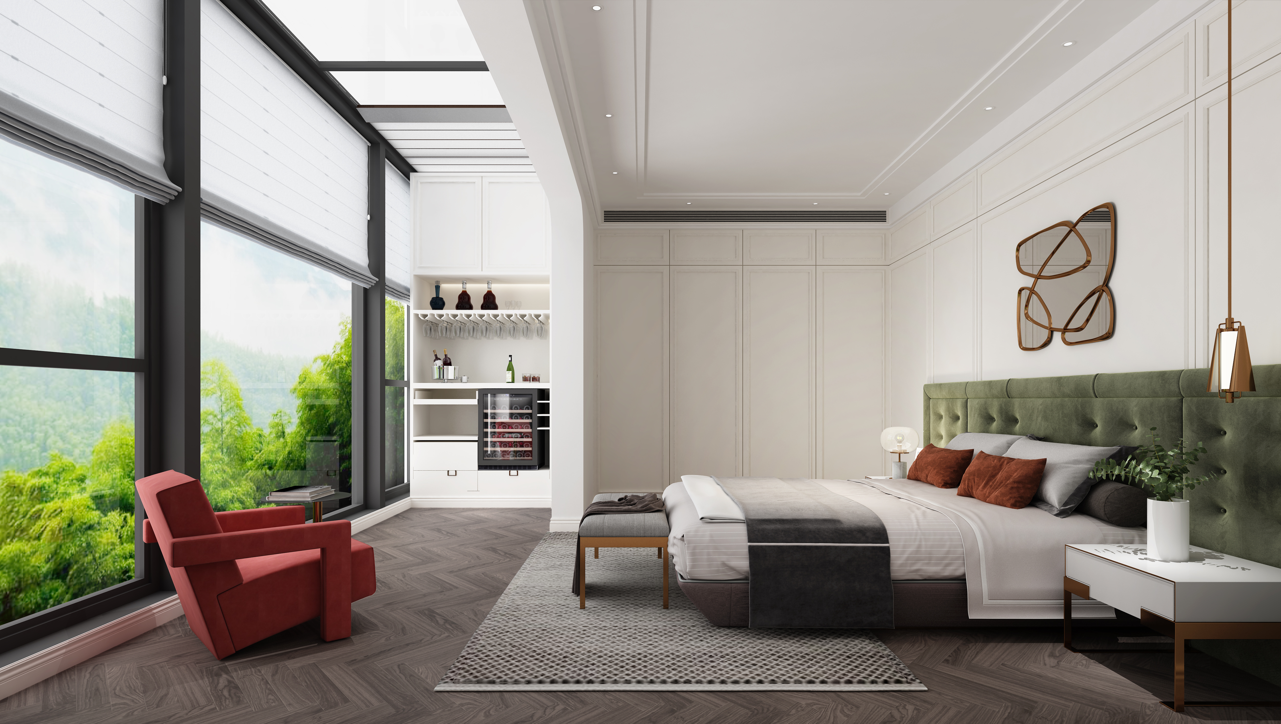 简约|480㎡简约美式,化零为整,打造大空间