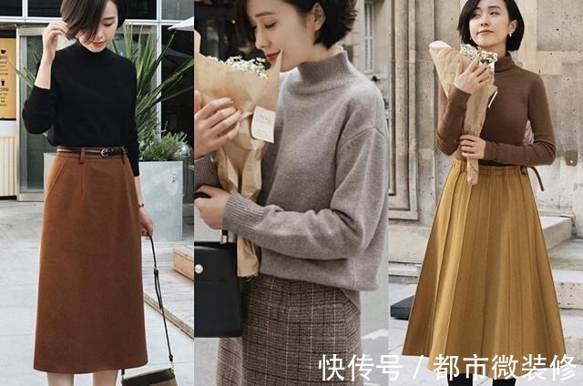 针织连衣裙 秋季温柔轻熟风穿搭示范，甜暖雅致，轻松打造精致女神范！