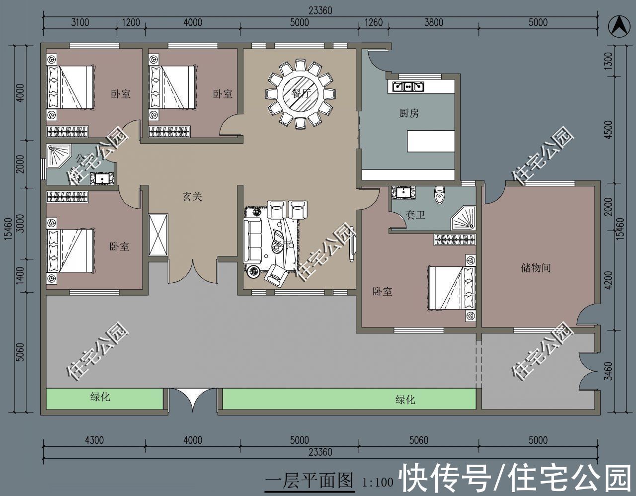 占地面积|回农村给父母建养老房，就在这10套图纸里选一套吧，颜值高又实用