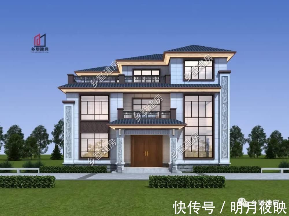 平面图|适合农村的好户型,西体中装,精美实用,回乡建一栋,全家都能住
