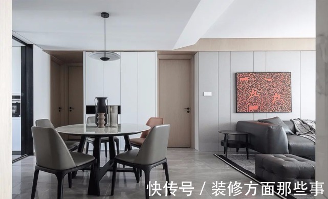 现代自然风|120㎡现代自然风,原木色的软装,搭配皮质感,打造优雅的家!