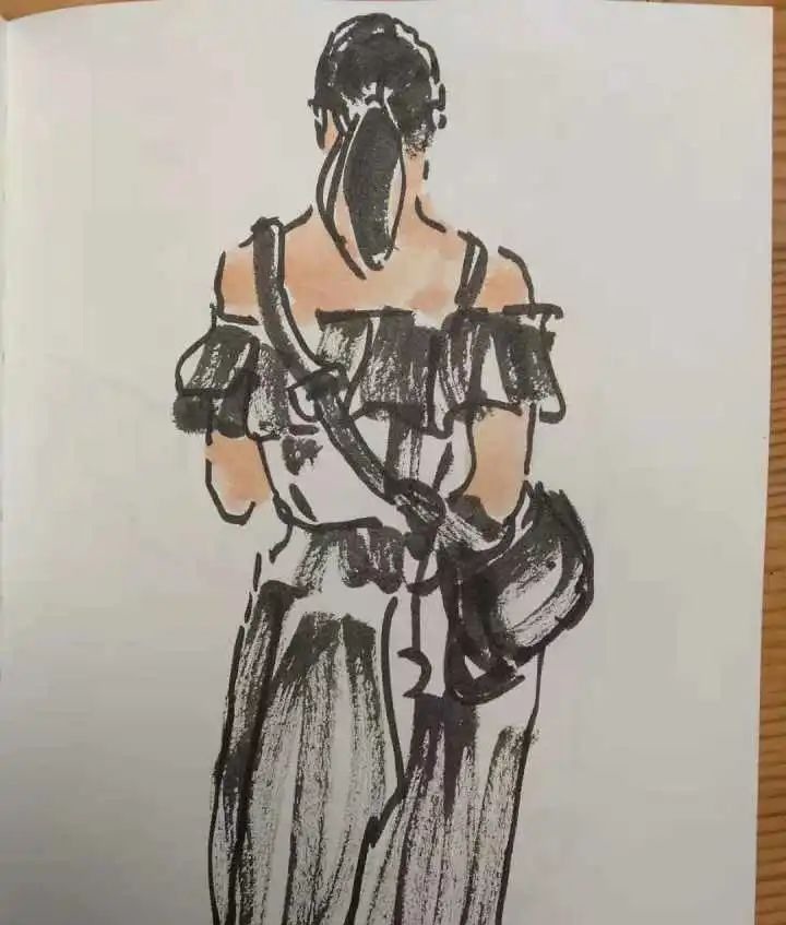 杭州地铁2号线@3年画了12000多幅!地铁早晚高峰上,他画了这些偶遇的人