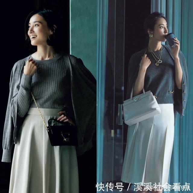 针织开衫在秋天的优雅穿法,一眼就爱上的温柔