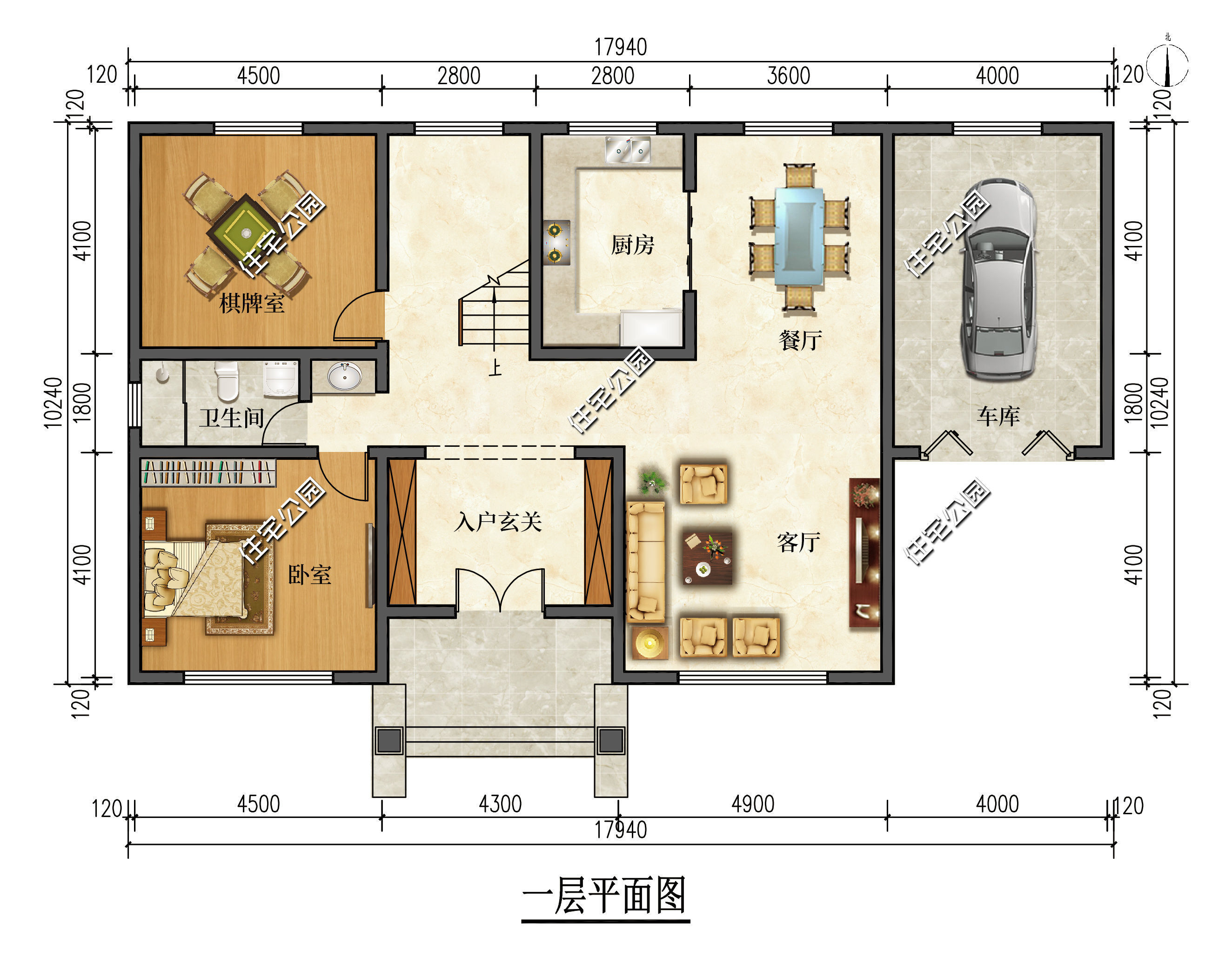 小宅|18×12米二层小宅，多间卧室朝南设计，东墙无窗靠近邻居也能建