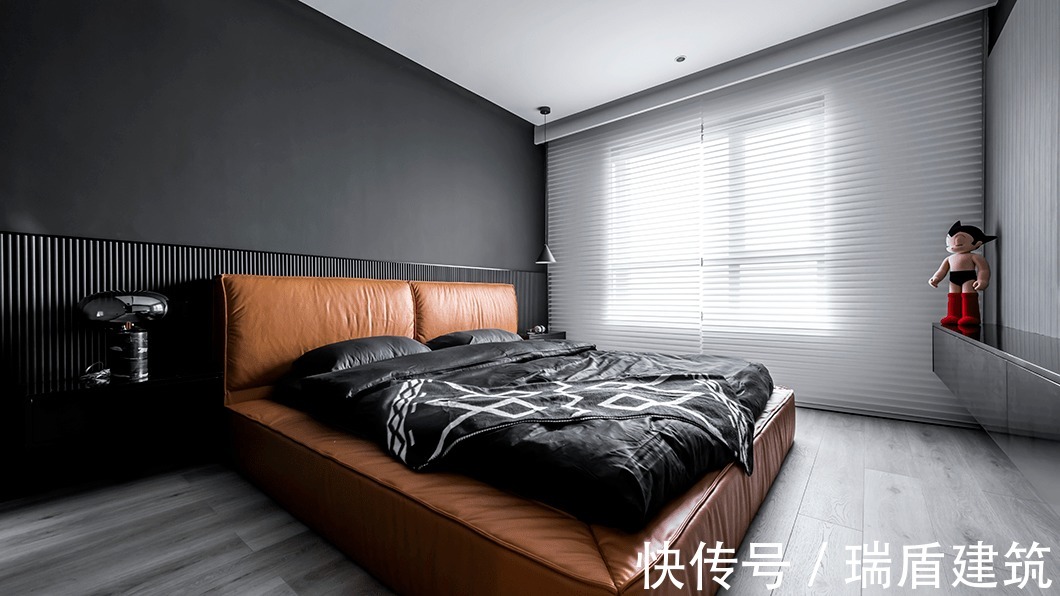 水泥板|120㎡简约高级黑，这样设计超有范！