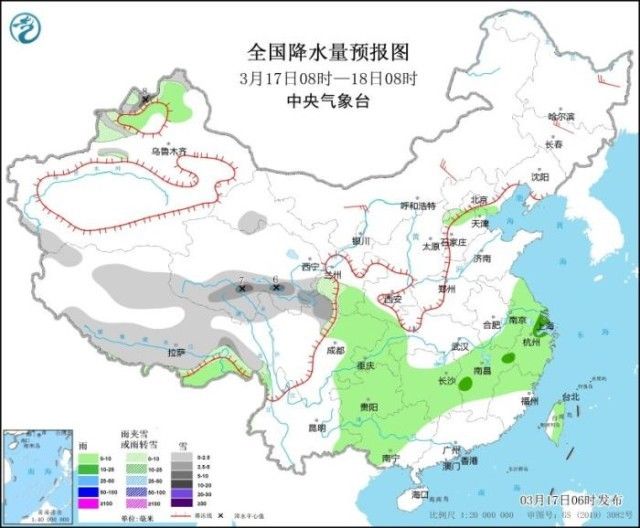 新疆北部将有雨雪和大风降温天气 南方地区将有新一轮降水过程