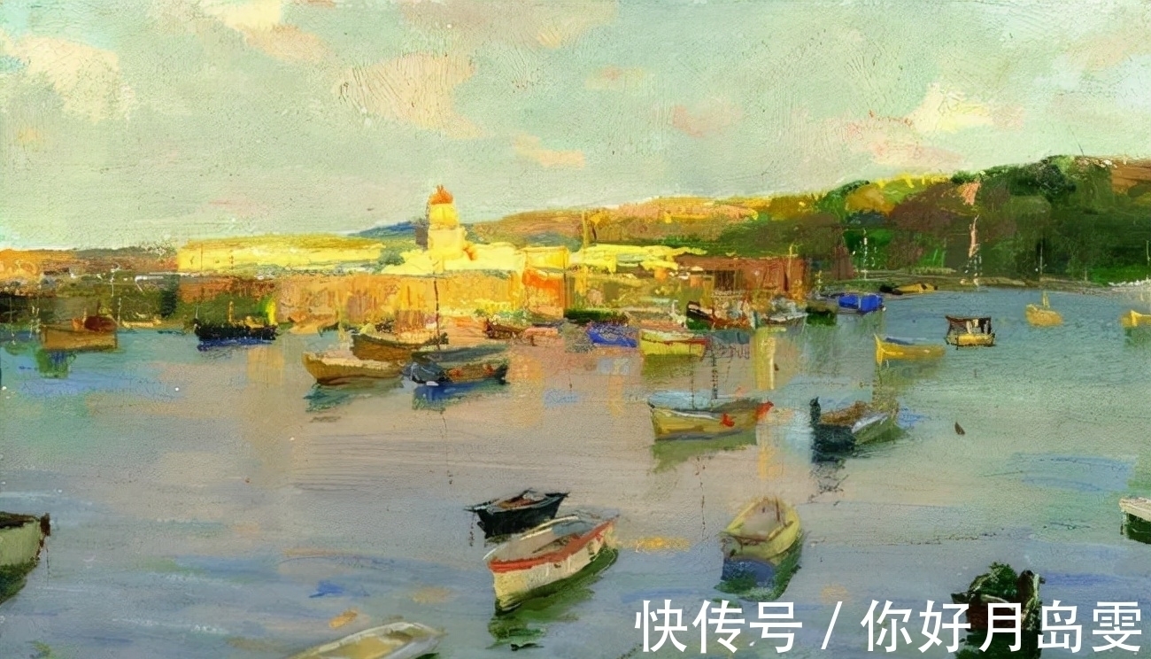 布面油画&著名油画家杨鸣山的风景写生作品，净化心灵！