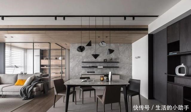 客餐厅|140㎡现代极简,稳重简洁的空间,年轻舒适的体验!