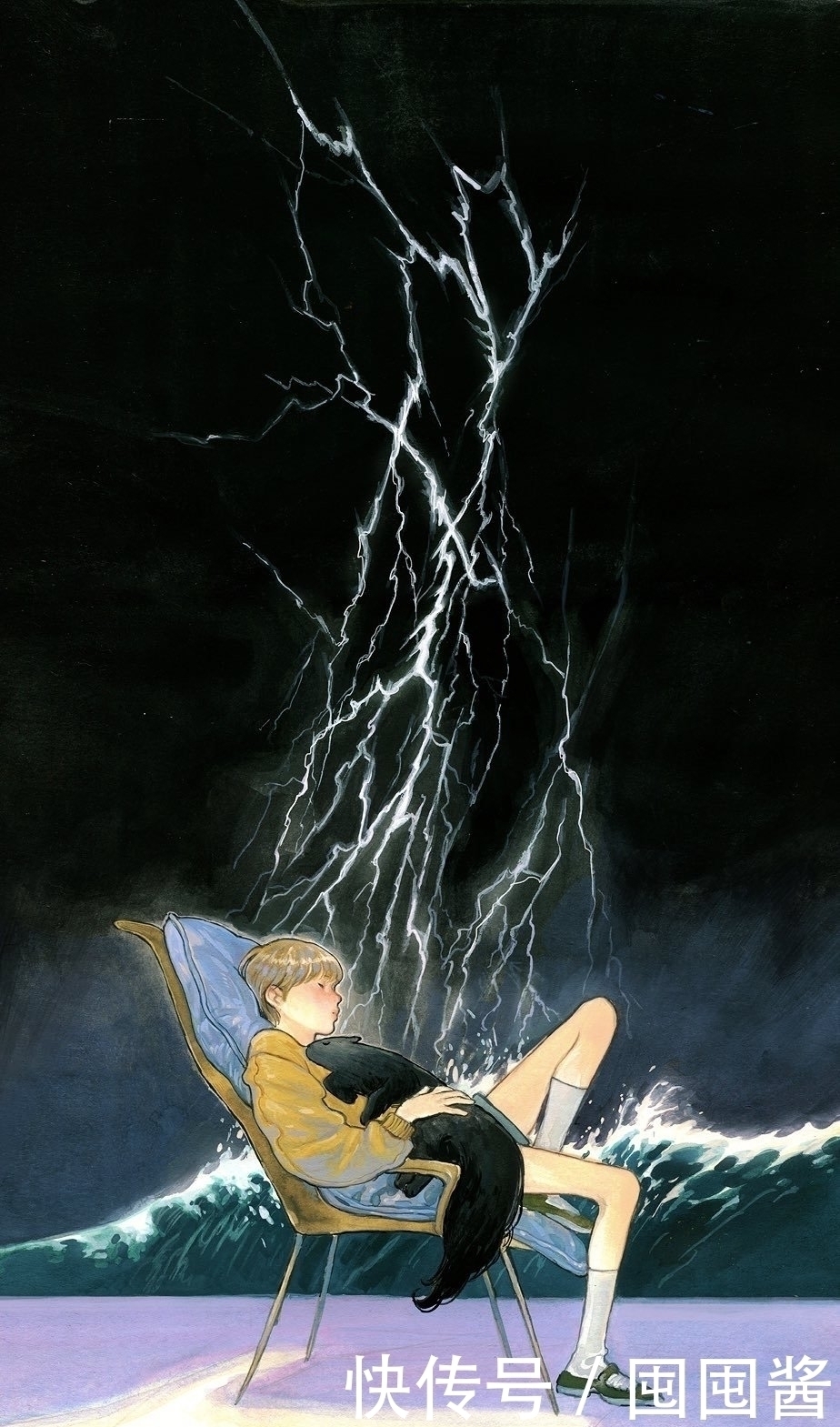 插画|看她画水彩都好治愈，她的插画人物随意、慵懒