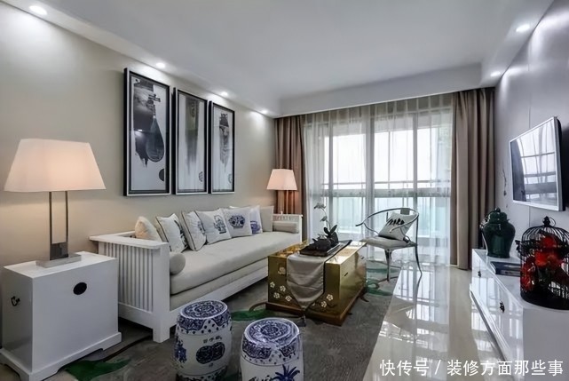 三居室|现代加中式混搭,13万半包装修128平三居室