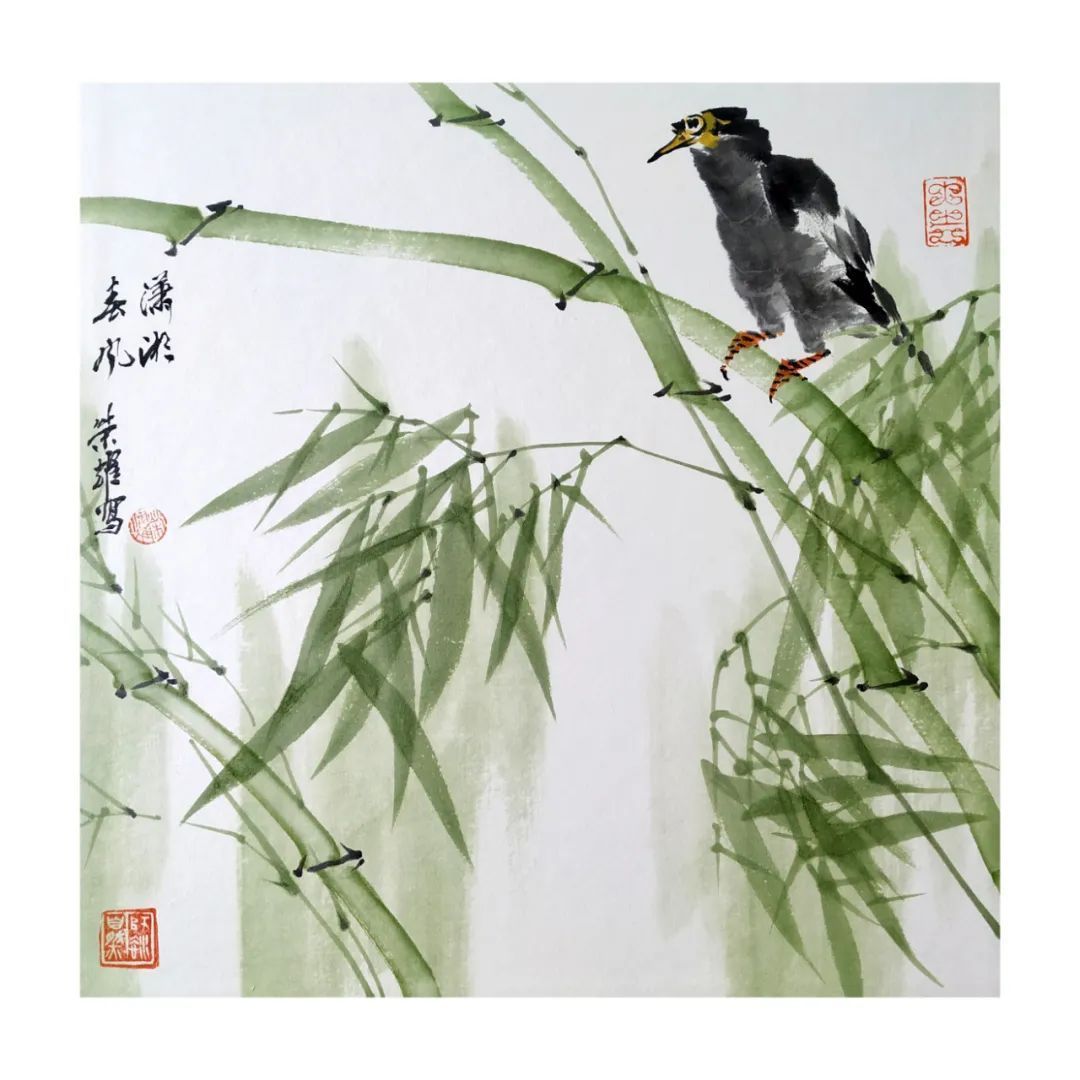 研究员!朱荣耀《壬寅新春,竹报平安》系列小品