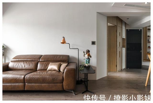 玄关|幸福退休生活!100㎡两人居,巧用45度斜角,打造开阔舒适的小家!