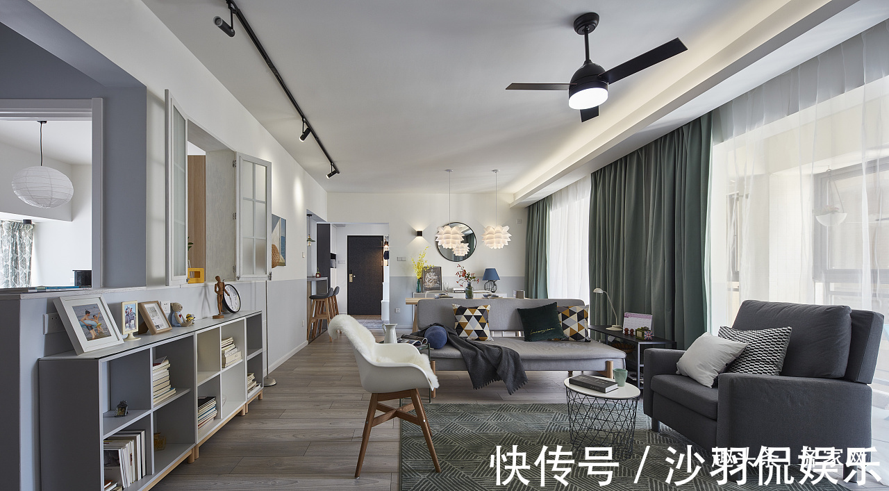 全身镜|北欧风格三居,玄关全身镜和储物空间,美感与实用的结合!