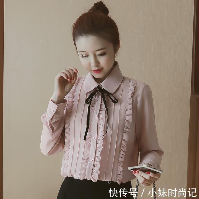 流露|雪纺衬衫才是春天最流行的款,甜美气息不知不觉就流露出来了