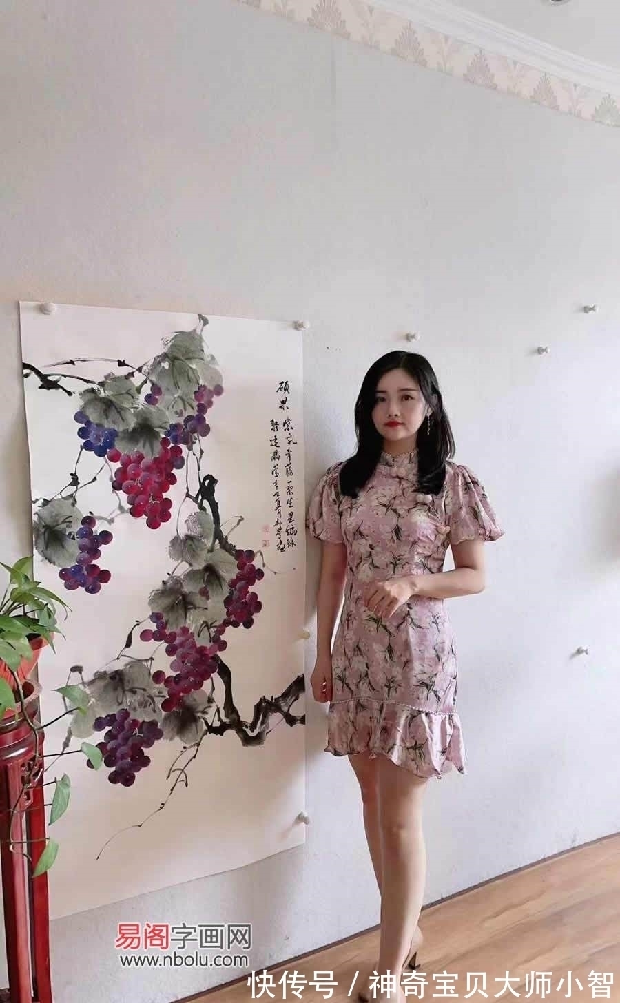 花鸟画家&郝思思:妙笔神韵,刻画入微,传承经典的美女花鸟画家