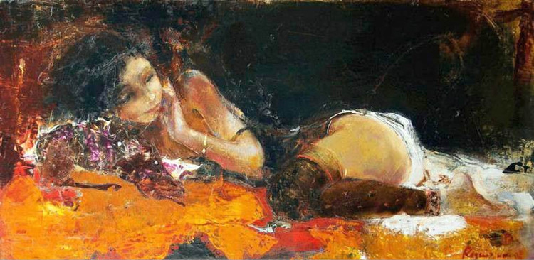 谢尔盖$乌克兰画家谢尔盖 瑞斯里什柯的油画,别有风味!