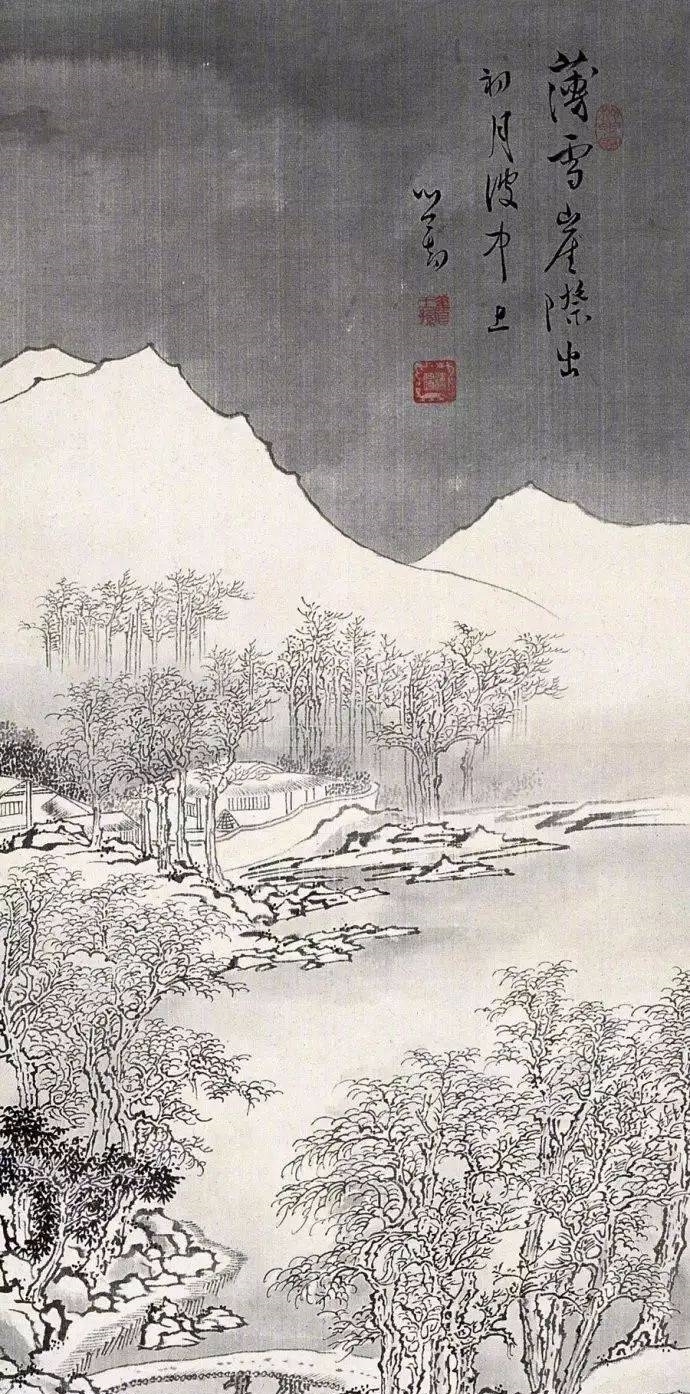  冬日来临，赏溥儒雪景山水