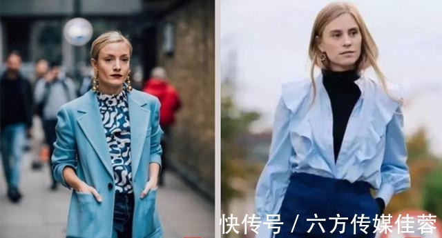 蓝色|“雾霾蓝”可显高级感了,照着这3点穿搭思路,显白又显质感