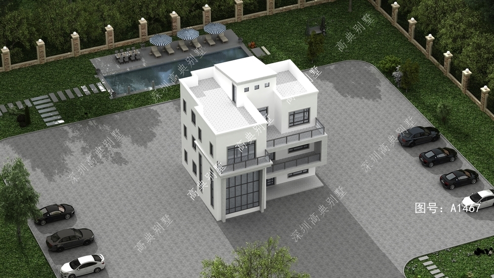 别墅|超时尚现代别墅,布局合理舒适,满足日常生活需求。