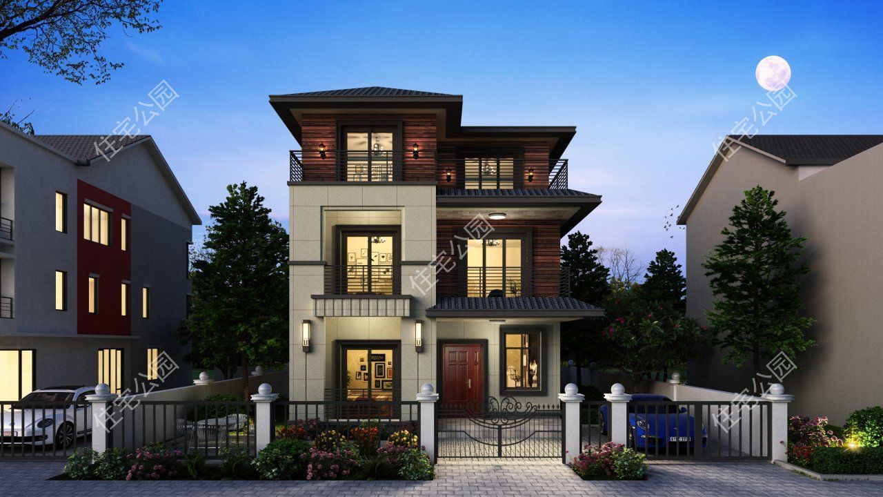 修建|精选10套三层户型图纸，占地面积均不足百平，尤其适合新农村修建