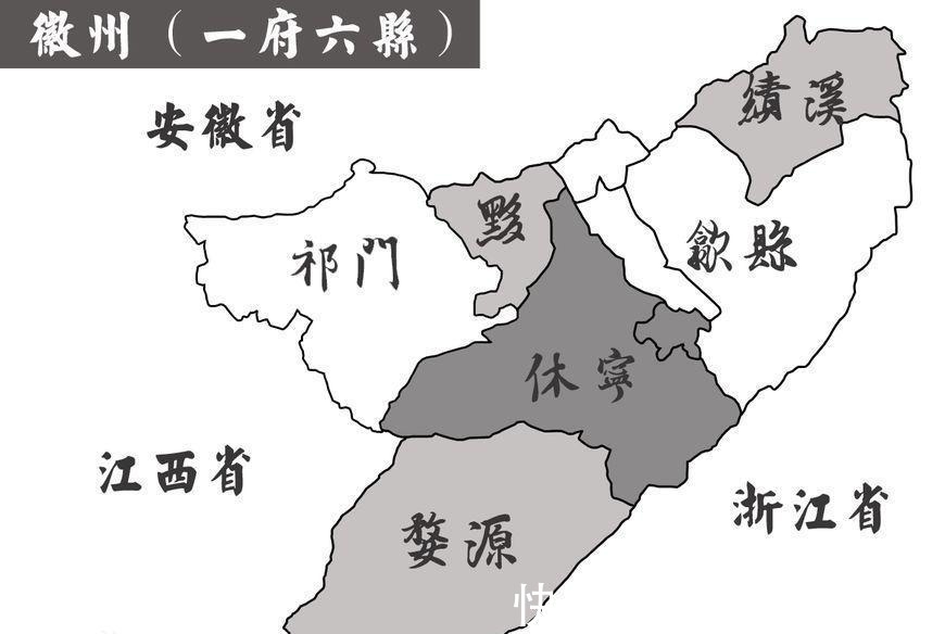 祁门|古徽州一府六县, 名字很难全读对现分属两省三市