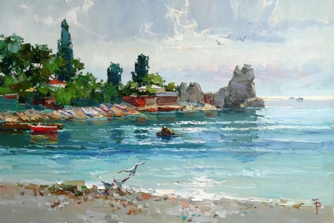 露台&不起眼的房子、简单的露台、普通的小路 他都画得如此出彩!