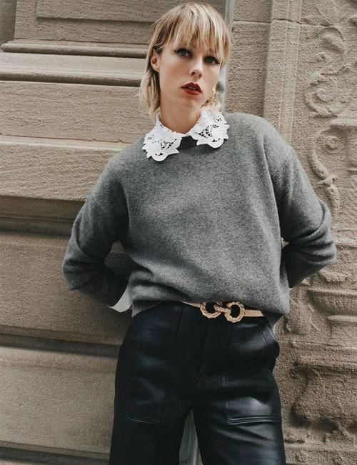 衬衫+毛衣，衬衫+高领=永不过时气质精！太美了！