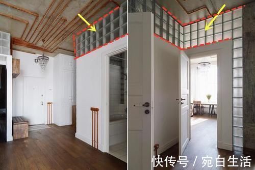 邻居家|够聪明,墙砸空一截,砌45公分高玻璃砖,亮堂2倍邻居天天眼红