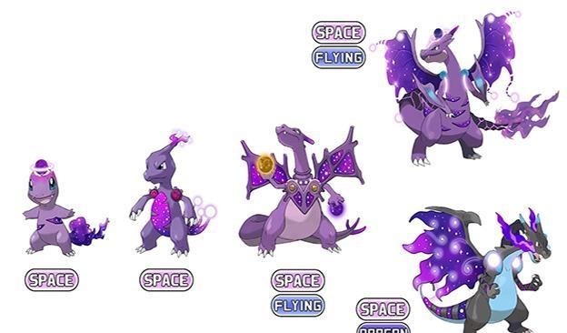 火龙变成|精灵宝可梦:8种不同形态的小火龙同人画作,恶魔龙帅出了天际!