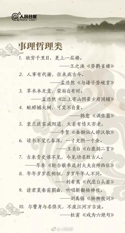 至少|人民日报你可以不读全诗,但至少要背会的100个千古名句