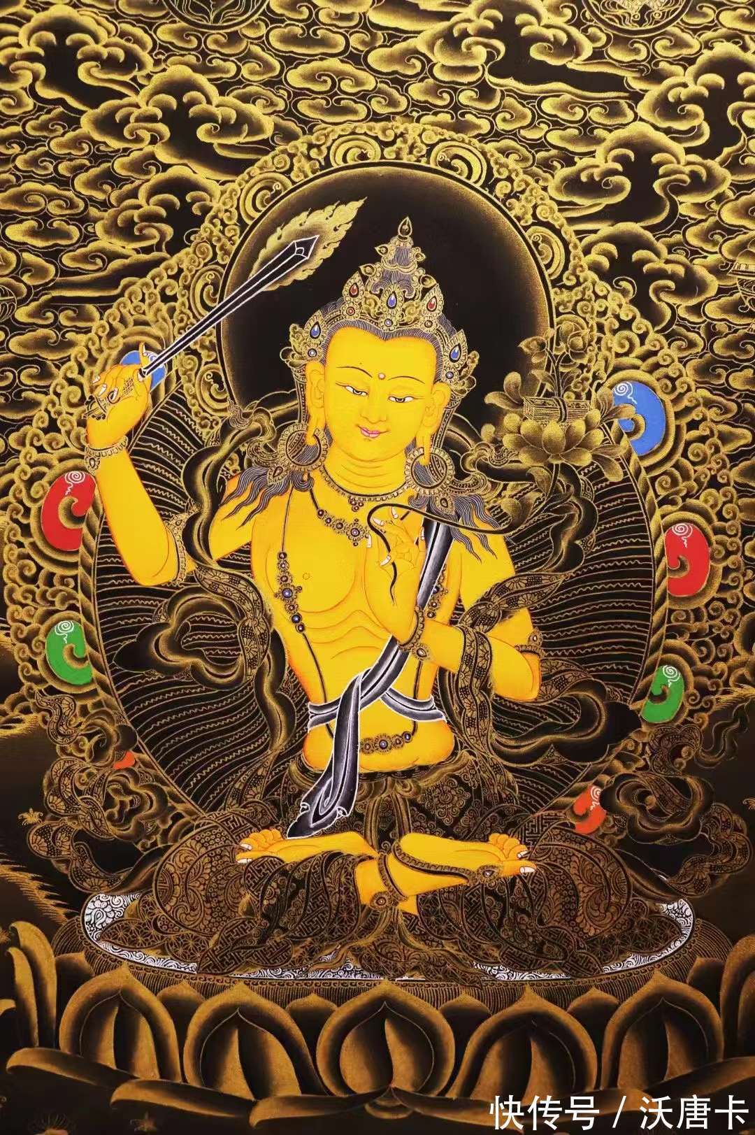 唐卡@唐卡中的颜色与工笔画,区别在哪儿?