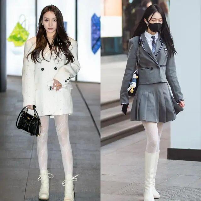 肉感|别再穿堆堆袜了! 街拍达人更爱穿“丝袜”, 高级又显瘦, 很吸睛