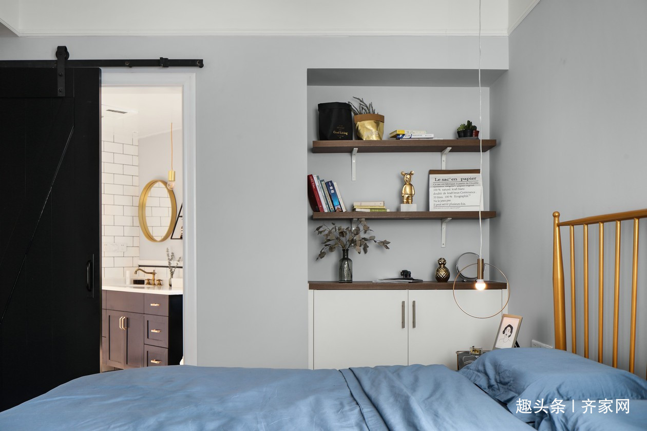 储物|107㎡北欧风,客餐厅一体,嵌入式储物,高效利用空间!