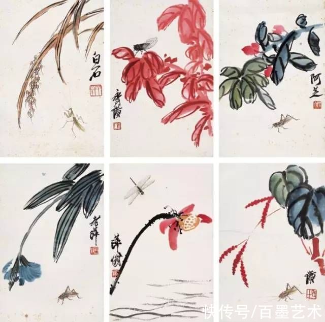 蝴蝶|齐白石草虫图200张，他把草虫画活了