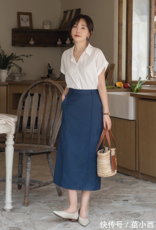 针织衫 中年女性多备这3条半身裙,搭配衬衫、针织衫、西装,都显高显瘦