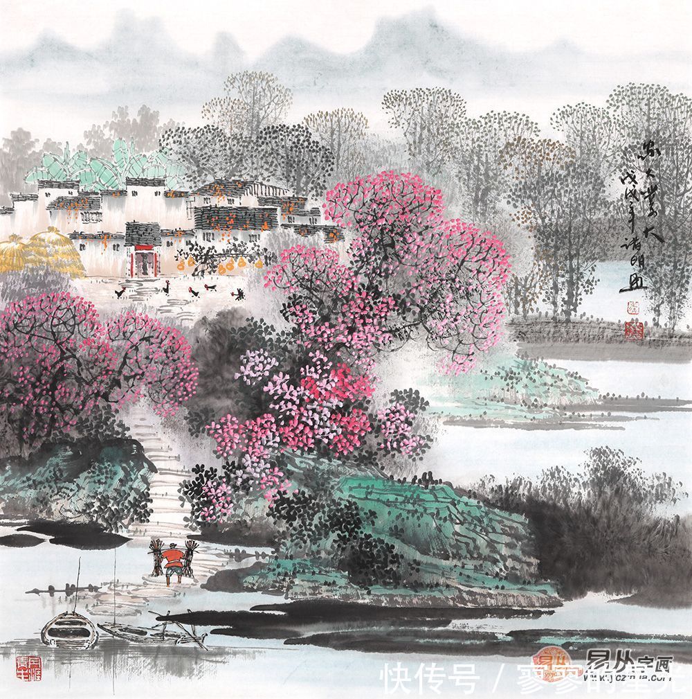 秀雅#诸明的江南水乡山水画 清新隽雅 令人神往
