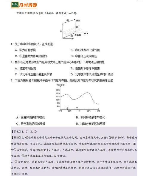 高中地理典型基础提分必刷的140道错题集