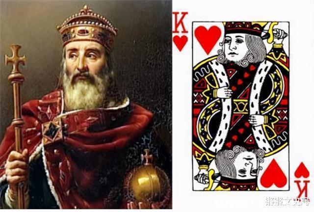 扑克牌上的男人欧洲之父查理曼,国家被瓜分变成3个发达国家